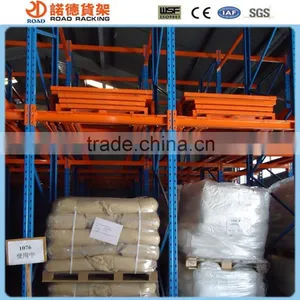 Push Back Rack Painting Racking System With 5 Pallet Depth thumbnail-1