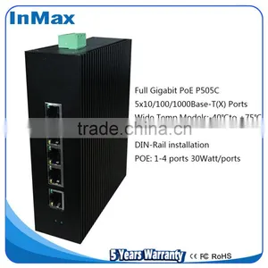 Full Gigabit Unmanaged PoE Industrial Ethernet Switches for Intelligent Transportation P505C thumbnail-1