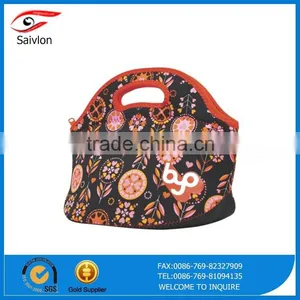 Custom Print Flower Lunch Cooler Tote Bag thumbnail-1