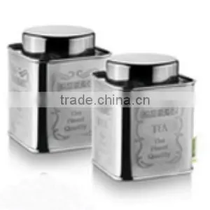 Stainless Steel Square Tea Sugar Coffee Canister Set thumbnail-1