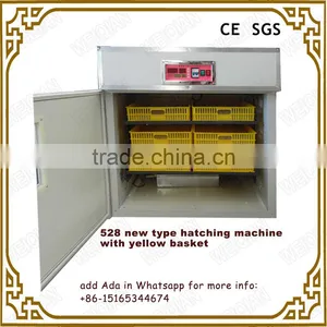 Egg Hatching Machine Setter and Hathcer Combained With New Yellow Basket for Sale WQ-528 thumbnail-1