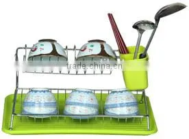 Metal Dish Rack With Plastic Tray thumbnail-1