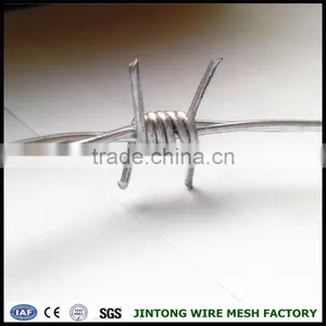 Two Points Double Strand Barbed Wire Single Stranded Galvanized Barbed Wire Chain Link Fence Top Barbed Wire thumbnail-1