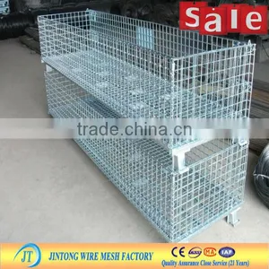 Folding Steel Wire Container Welded Wire Containers thumbnail-1
