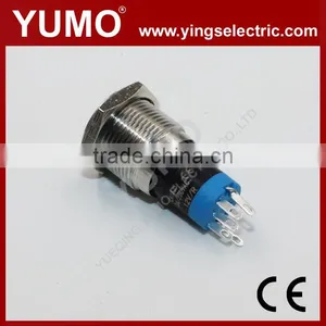 Hot Sale LA16JSF ROHS 16mm Flat Round With Dot LED IP65 Momentary Alternate Pin Terminal 3A/250VAC Metal Push Button Switch thumbnail-4