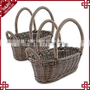 Promotion Item Wine Packing Used PE Wicker Handcraft Baskets for Gifts thumbnail-4
