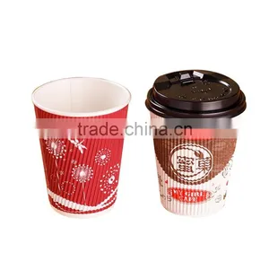 Doubled-walled Kraft Paper Material Insulated Disposable Coffee Cups thumbnail-2