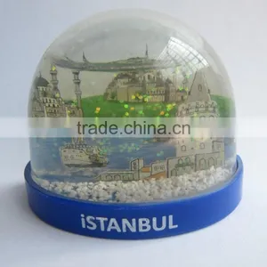 Snow Globe With The Magnet,Fridge Magnet For Tourist Souvenirs,OEM Fridge Magnet Plastic Photo Snow Globe thumbnail-4