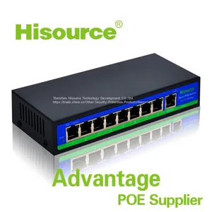 Hot Sale 8 Port Poe Switch Hub 48v for IP Camera/IP Phone/Wireless AP thumbnail-3