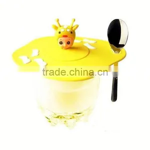 Life Style Animal Shaped Silico Wine Cup Lid thumbnail-1