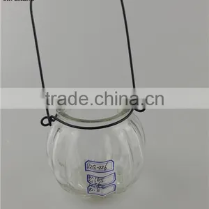 Pumpkin Shaped Glass Candle Holder Factory thumbnail-1