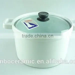 Friendly Round Porcelain Tureen, White Ceramic Soup Tureen With Lid,double Ear Tureens thumbnail-1