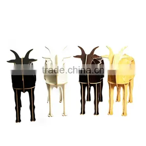 Goat Puzzle Table,Creative Animal Furniture,MDF DIY Assembled Goat Table For Fashion Living Room,Wooden Animal Furniture thumbnail-1
