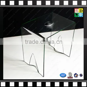 Modern Clear Plastic Coffee Table Costom PMMA Trunk Coffee Table High Quality Pure PMMA Transparent Table From China thumbnail-4