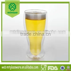 2014 Hot Selling Promotion 350ml 2 Layers Beer Glass Cup thumbnail-1