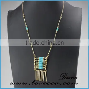 Wholesale Jewelry Gemstone Natural Stone Crystal Quartz Pendant Turquoise Necklace thumbnail-5