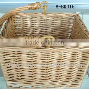Small Wicker Bicycle &bike Basket With Swing Handle thumbnail-2
