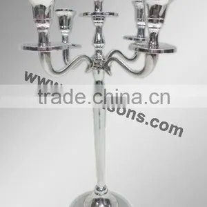 Wedding Candelabra/Antique Aluminium Candelabra With Silver Finish thumbnail-5
