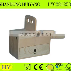 Custom Promotional Natural Unfinished Wood Sewing Box thumbnail-1