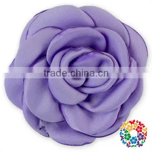 Wholesale Cheap Decorative Lavender Yellow Red Pink Candy Color Fabric Big Rose Flower thumbnail-1