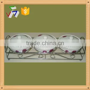 Porcelain Spice Jar With Iron Stand thumbnail-1