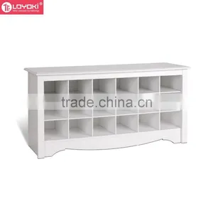 2016 New Cubbie Storage Bench Shoe Organizer Entryway Shoe Storage Bench Eco-friendly MDF Wood Bench thumbnail-3