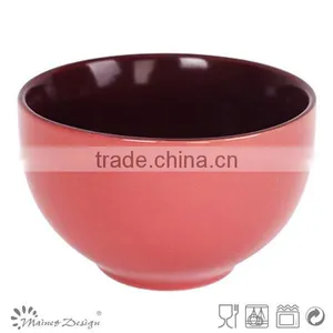 Light Color Ceramic Two Tone Soup Bowl thumbnail-2