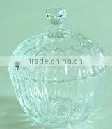 2014 New Design Fancy Clear Glass Candy Bowl/sugar Jar With Lid thumbnail-1