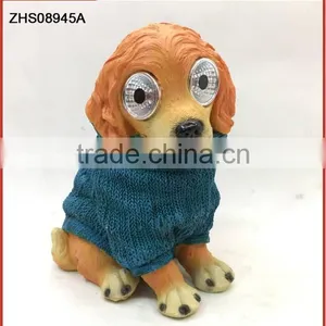 Newly Hallway Lamp Resin Dog Solar Direct Outside Post Light thumbnail-2