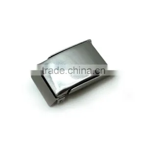 1-1/4" Flip Top Garment Cloth Metal Stamping Steel Military Buckle Nickel Plate With Tip thumbnail-1