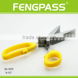S2-1075 9-1/2 Inches PP Handle With Stainless Steel Good Useful Shredding Multi 7 Blades Herb Scissors thumbnail-4