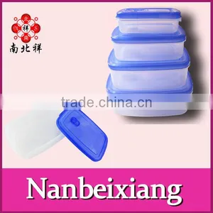 4Pcs Lunch Container Clear Plastic Storage Box Set thumbnail-1