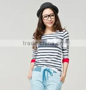 Stripe Fashion T-shirt With High Qulity thumbnail-1