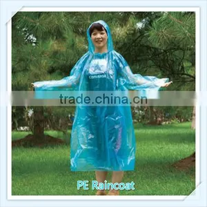 Blue Cheap PE Raincoat Prices thumbnail-3