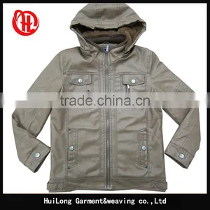 Children pu Leather Clothing Bomber Boy's Winter Jacket thumbnail-2