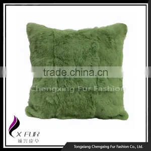 CX-D-28B Cheap Wholesale Bulk Rabbit Fur Pillow Case thumbnail-1