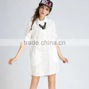 New Arrival Cotton Shirt White Wholesale Dress Shirt thumbnail-1