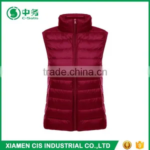 New Look Korean Style Winter Lightweight Slim Fit Lady Duck Down Vest for Sale thumbnail-5