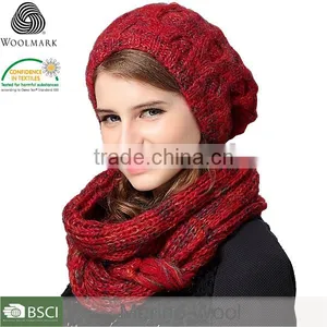 Women's Hat Winter Custom Design, 100% Merino Wool Fashion Hat thumbnail-1