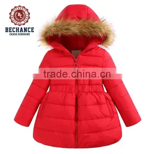 H1022 Kid's Winter Jackets Faux Fur Clothing Down Coat for Girls thumbnail-2