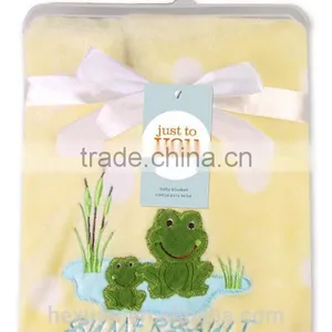 China Supplier Custom Cartoon Embroidered Baby Fleece Blanket thumbnail-6