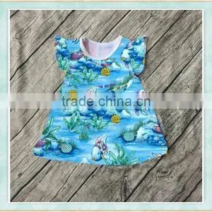 2017 Wholesale Halloween Baby Girls Dress Fiutter Sleeves With Picture Cartoon Mouse Toddler Boutique Children Clothing thumbnail-6