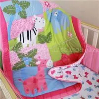Pink Animal Baby Girl Duvet Cross Stitching Style China Supplier thumbnail-1