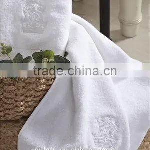 Customized Hotel Supplies White Jacquard Cotton Bath Towels Manufacture thumbnail-1