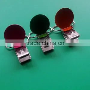 Round 1 Inch Enamel Suspender Passy Binky Pacifier Mitten Clip thumbnail-4