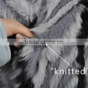 China Factory Wholesale YR570 Wholesale and Retail China Supply Hand Knit Rabbit Fur Wear Vests thumbnail-6