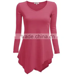 Women's Beaded Side Seam Ladies Uniform T-shirt Blouses thumbnail-5