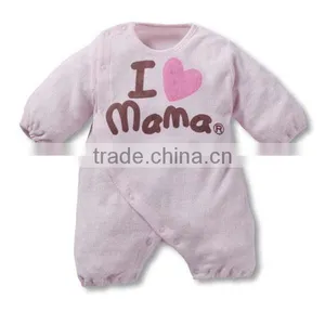 Sweet Heart Cartoon Letter Long Sleeve Flat Angle Baby Romper thumbnail-2