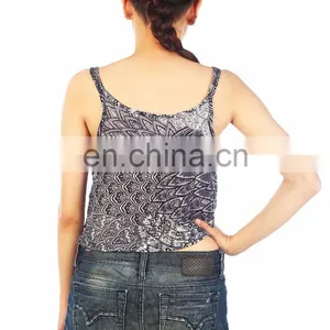 Lofbaz Women Casual Crop Vest Lose Cami Tank Spaghetti Sleeveless Tops Shirts thumbnail-4