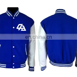 Varsity Letterman, College Baseball Cotton Jacket With Leather Sleeves thumbnail-1